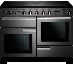 RANGEMASTER  Professional Deluxe 110 Electric Induction Range Cooker - Stainless Steel & Chrome